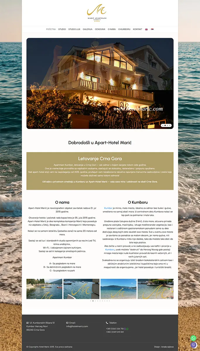 Web dizajn i izrada sajtova za turistički smeštaj