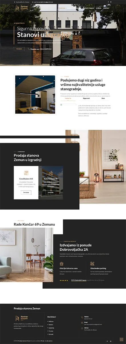 Izrada sajtova za građevinsku firmu