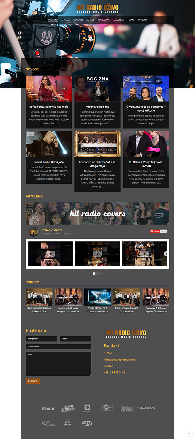 izrada sajta za radio i muzički portal