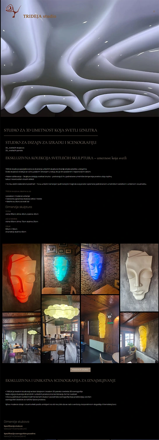 izrada sajta za svetleće dekoracije