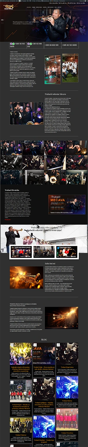 izrada sajta za trubače i muzički bend