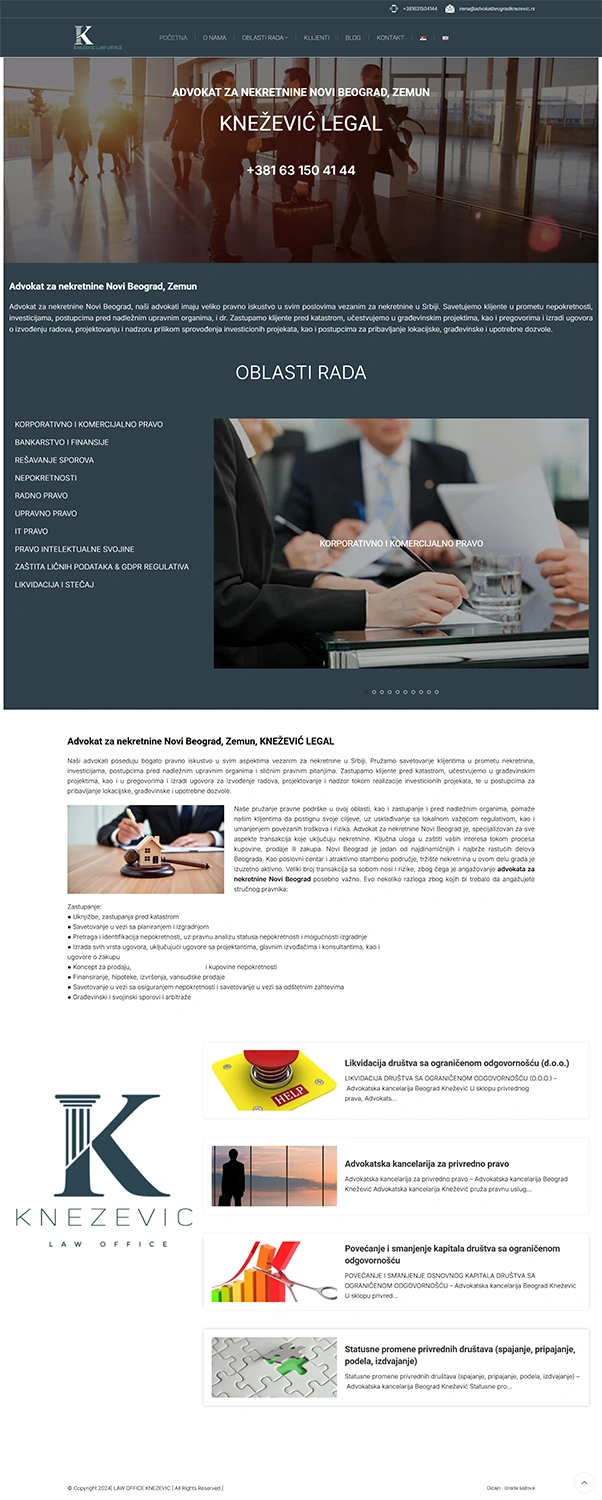 izrada sajta za advokatsku kancelariju beograd