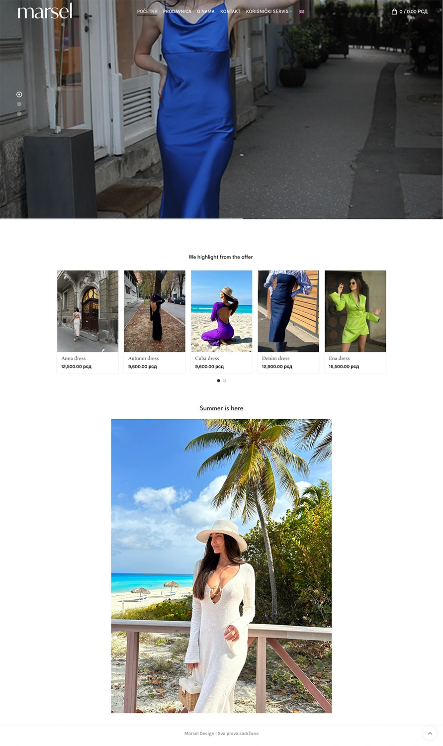 web dizajn za handmade fashion i slow fashion