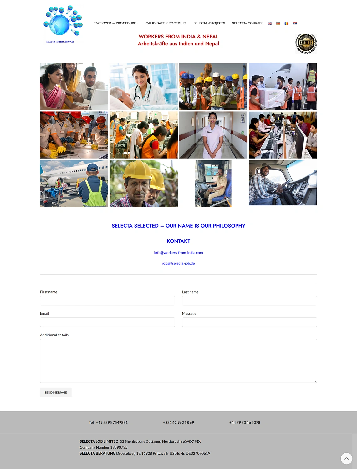 izrada b2b sajta za posredovanje radne snage