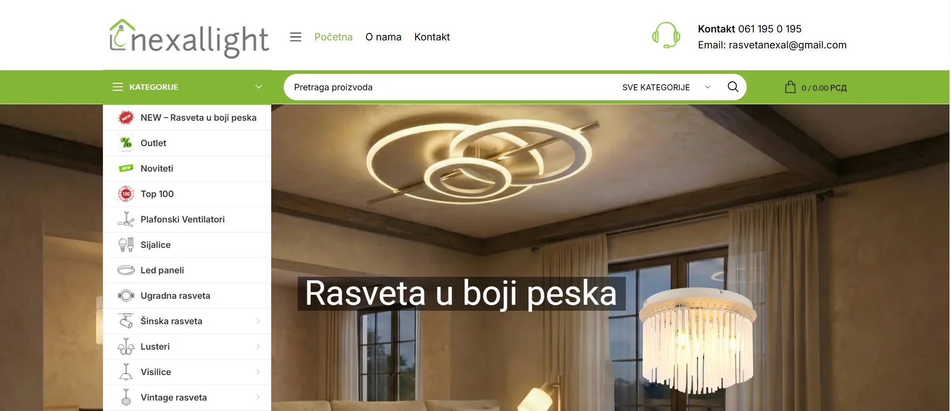 WooCommerce izrada sajta za rasvetu